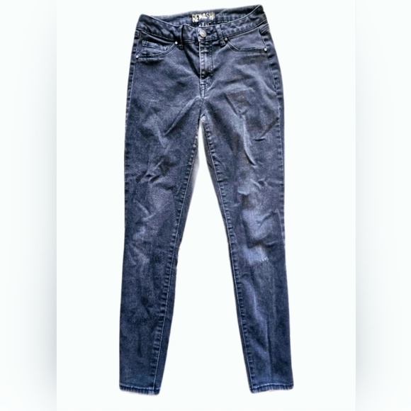 Rewash High Wasted Distressed Black Wash Skinny Jeans Size 3 Waist 26 - Picture 2 of 11